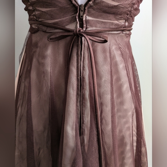 Whimsical US Angels Brown Tulle Dress with Floral Accents Girls Size 12 - Picture 11 of 13